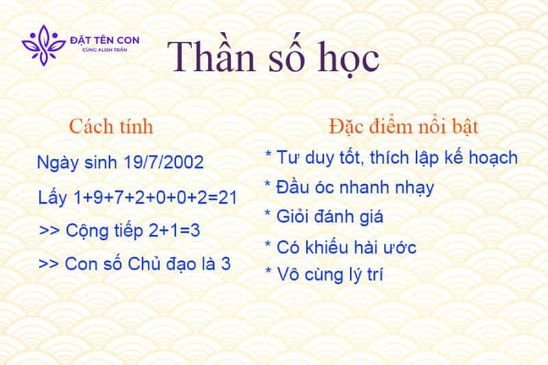Cách tính số chủ đạo (Số đường đời)