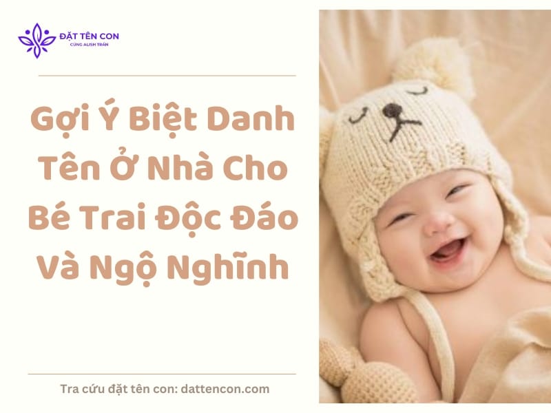 101+ Gợi Ý Biệt Danh Tên Ở Nhà Cho Bé Trai Độc Đáo Và Ngộ Nghĩnh