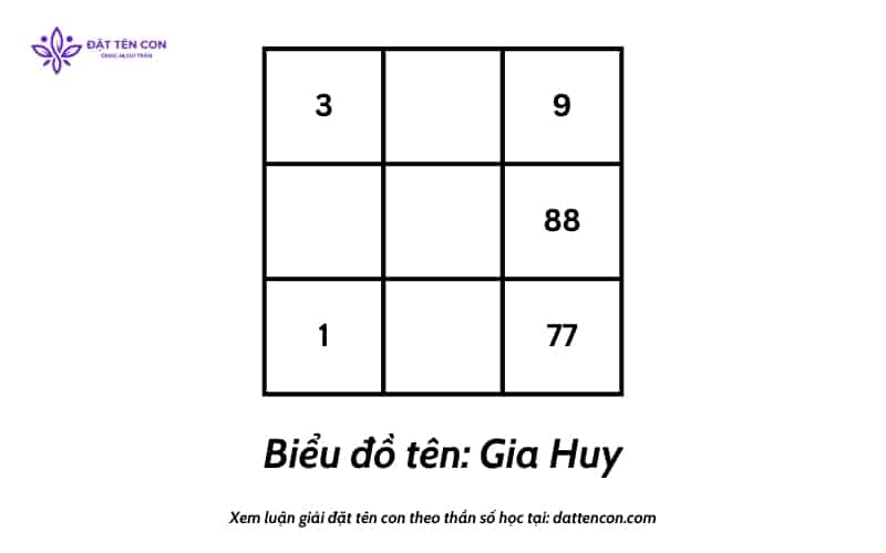 Biểu đồ tên riêng Gia Huy