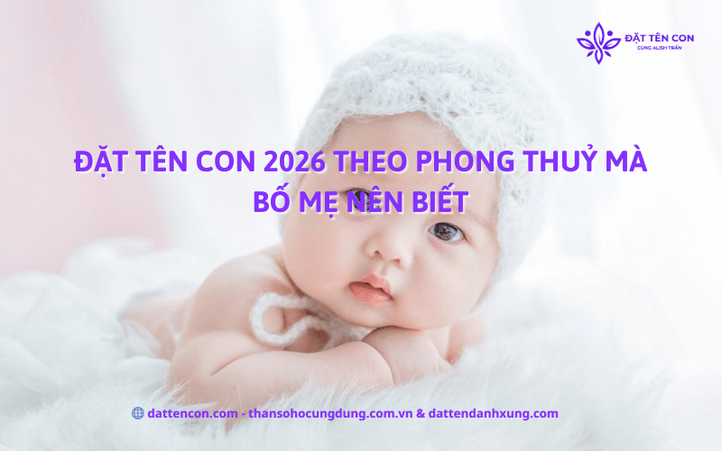 Đặt tên con 2026 theo phong thuỷ mà bố mẹ nên biết