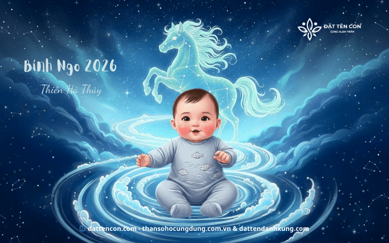 Giải mã năng lượng Ngựa Nước – Thiên Hà Thủy của bé Bính Ngọ