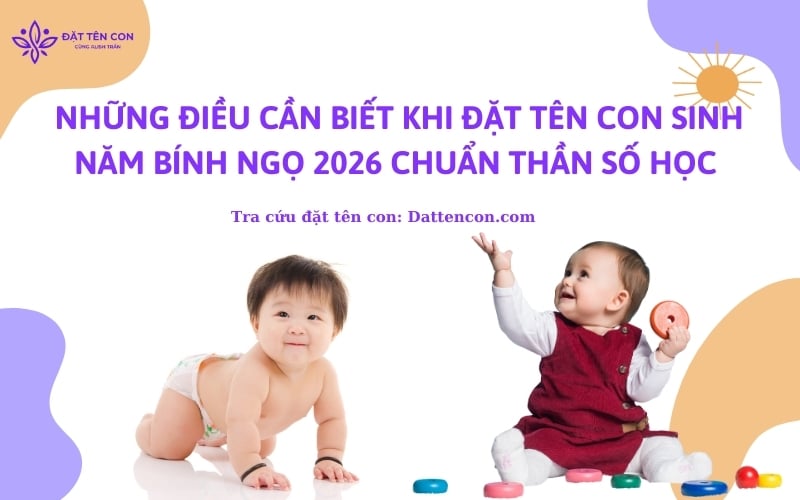 Những điều cần biết khi đặt tên con sinh năm Bính Ngọ 2026 chuẩn Thần số học