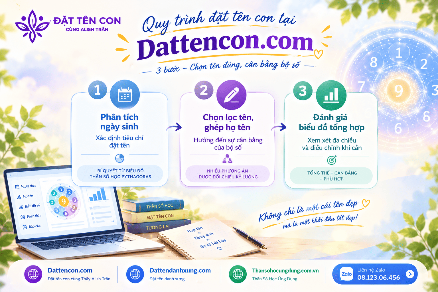 Quy trình đặt tên con tại Dattencon.com được thực hiện như thế nào